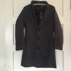 Yi Ku Classic Style Slate Gray Overcoat Jacket